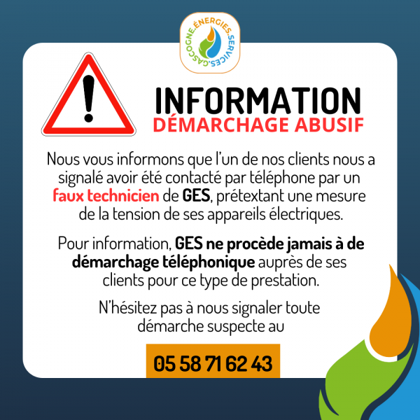INFORMATION > Démarchage abusif