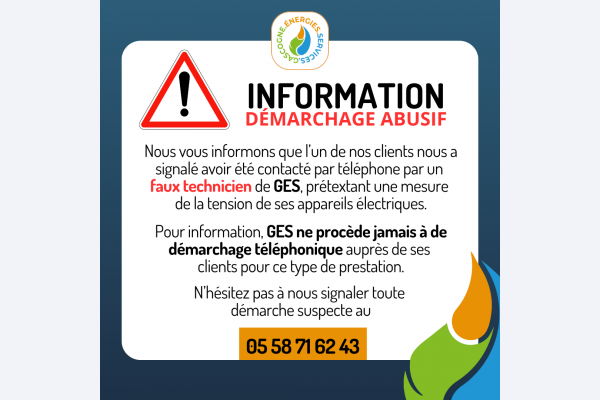 INFORMATION > Démarchage abusif