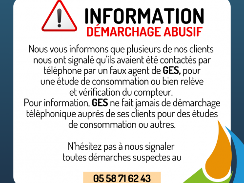 INFORMATION - DÉMARCHAGE ABUSIF