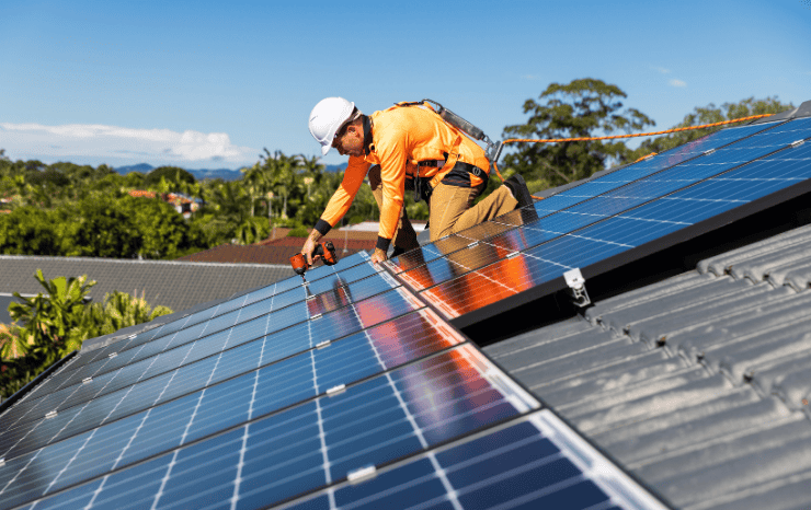 pose de panneaux photovoltaïques